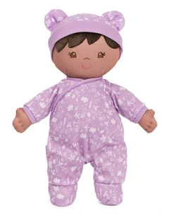 GUND Baby - Baby Doll Leilani Violet, Recycled Plush, Kids Soft Toy, Floral Pattern, 30cm H