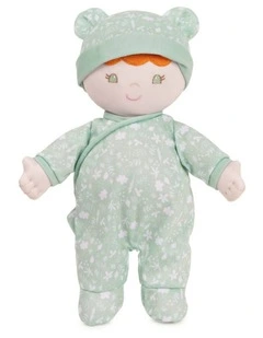 GUND Baby - Baby Doll Daphnie Green, Recycled Plush, Kids Soft Toy, Floral Pattern, 30cm H