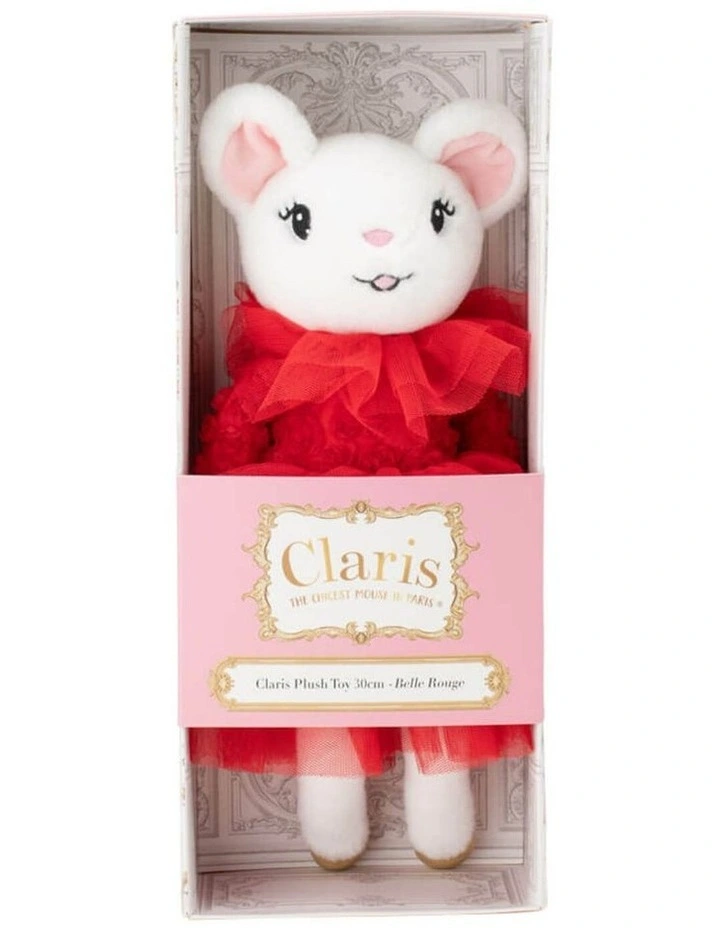 Claris the Chicest Mouse in Paris - Belle Rouge Christmas - Soft Toy - Plush 30cm image 1
