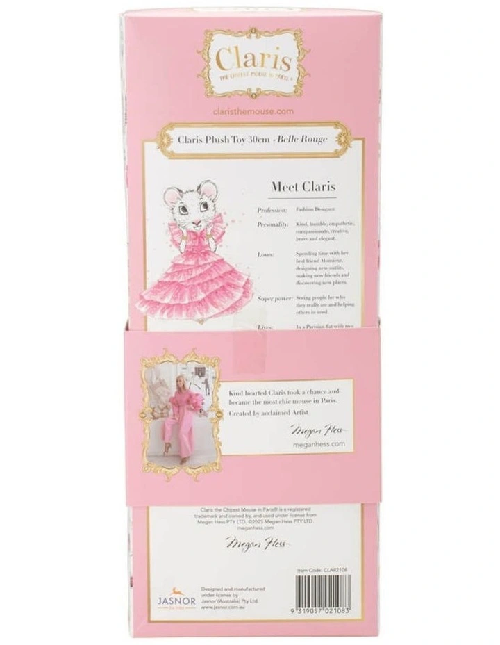 Claris the Chicest Mouse in Paris - Belle Rouge Christmas - Soft Toy - Plush 30cm image 2