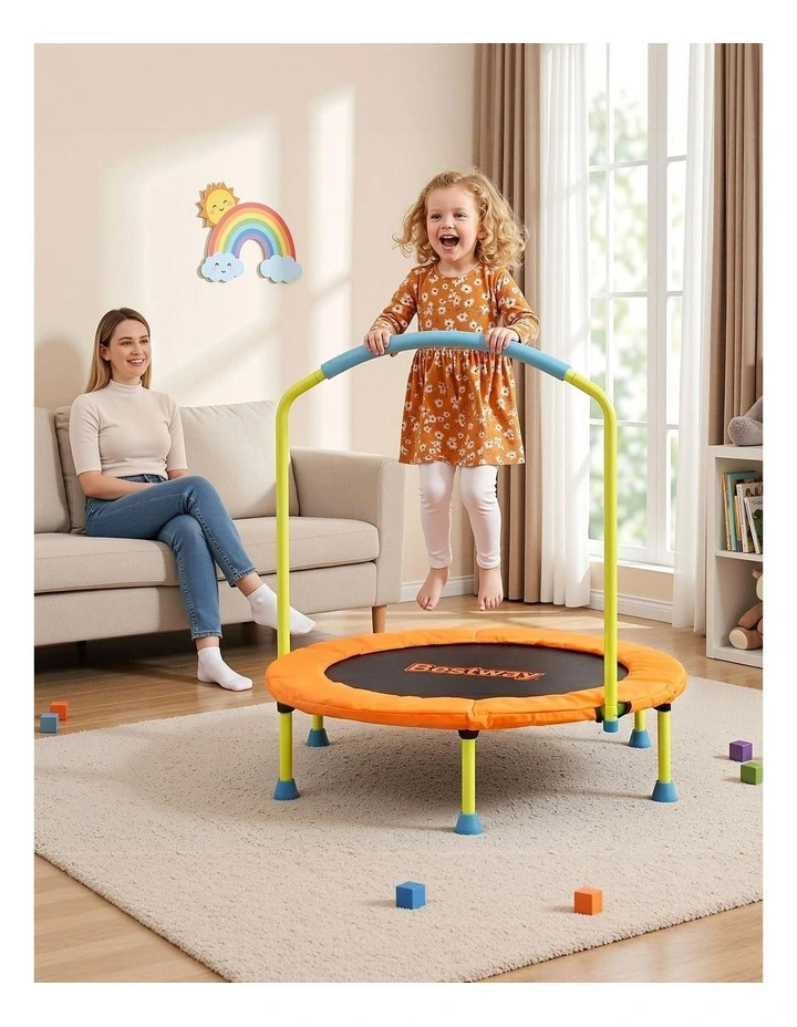 Bestway 36inch Kids Trampoline Foldable Rebounder Fitness for Ages 3 Orange image 6