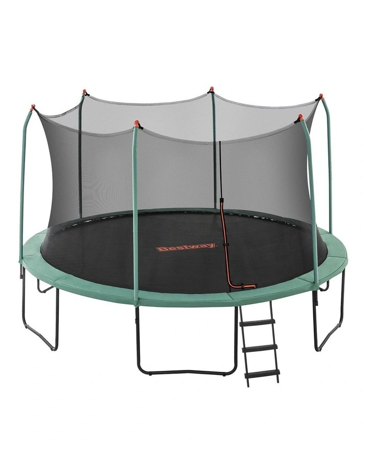 Bestway 14ft Trampoline Kids Rebounder Safety Net Enclosure Outdoor Fitness 4.27m for Ages 6  image 1