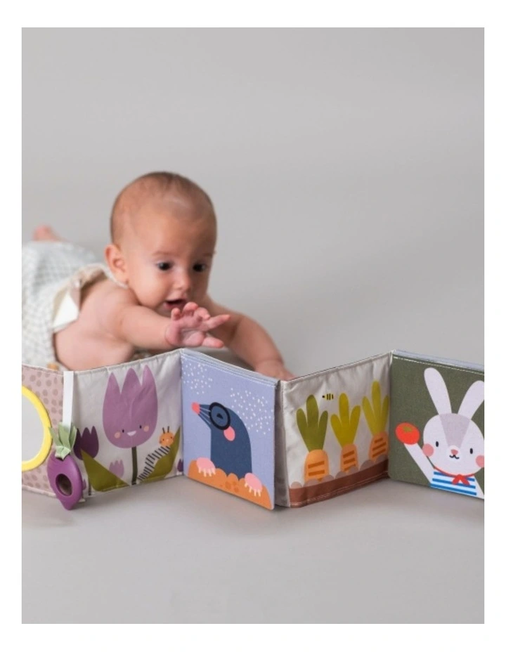 Taf Toys Urban Garden Kids Pram Book Double Sided Soft Crinkle 15cm x 85cm image 6