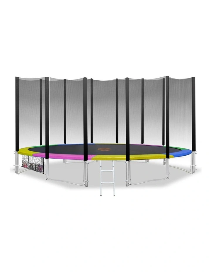 Kahuna Blizzard 16 ft Trampoline Round Outdoor Pad Mat Net Rainbow image 1
