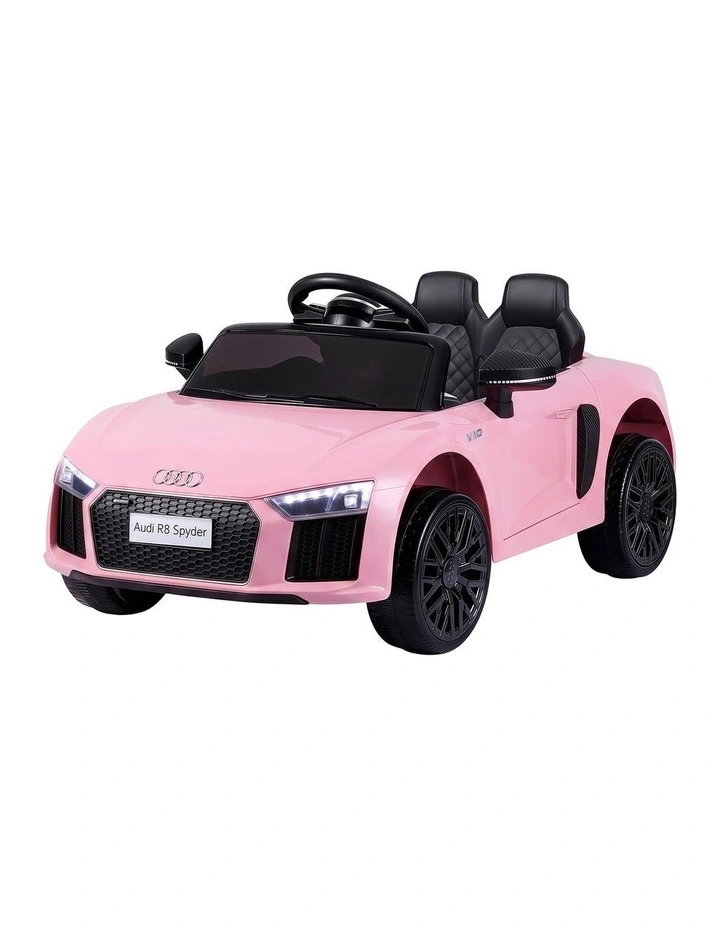Ride On Car Licensed Audi R8 12V Electric Car for Kids Battery Pink image 1
