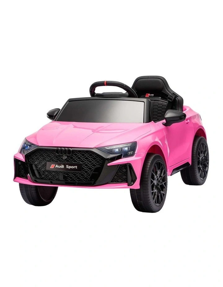 Ride On Car Licensed Audi RS3 Car for Kids 12V Remote Control Pink image 1