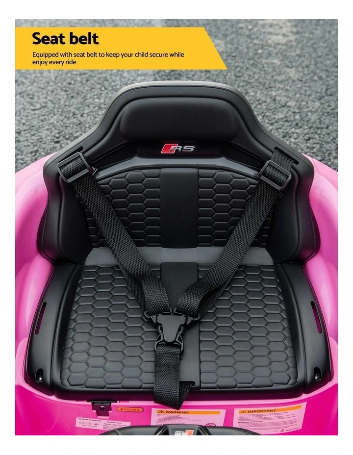 Ride On Car Licensed Audi RS3 Car for Kids 12V Remote Control Pink image 6