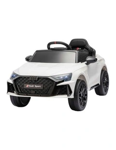 Ride On Car Licensed Audi RS3 Car for Kids 12V Remote Control White