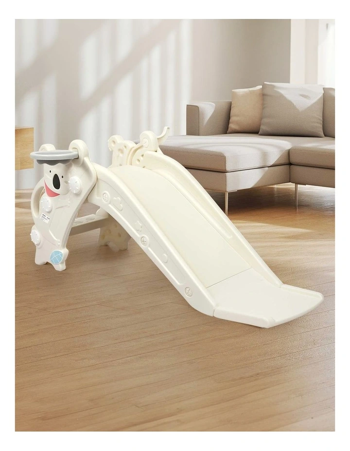 BoPeep Kids Slide Toddler Climber with Hoop Ring Toss for Indoor Outdoor White image 6