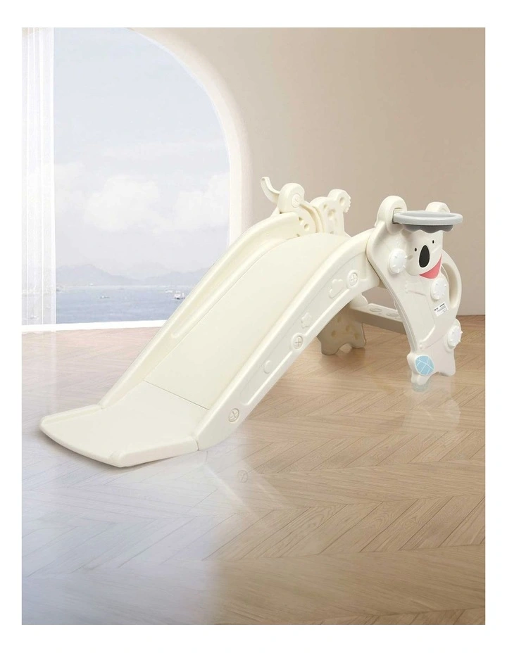 BoPeep Kids Slide Toddler Climber with Hoop Ring Toss for Indoor Outdoor White image 7