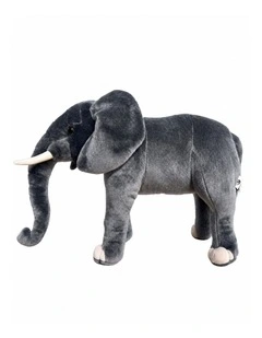 Standing African Elephant Plush Toy 50cm Soft Stuffed Animal Decorative Toy
