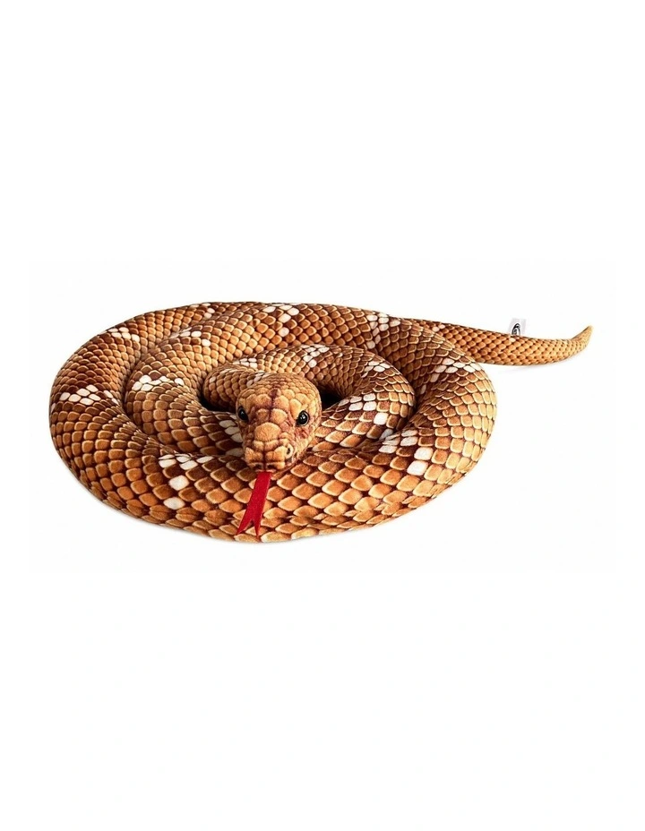 Brown Python Plush Toy 300cm Long Soft Stuffed Snake Decorative Animal Toy image 1