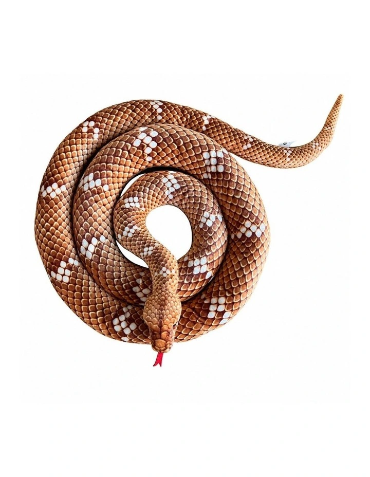 Brown Python Plush Toy 300cm Long Soft Stuffed Snake Decorative Animal Toy image 2