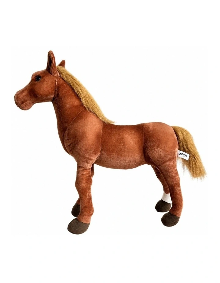 Standing Thoroughbred Horse Plush Toy 60cm Soft Stuffed Animal Decorative Toy image 1