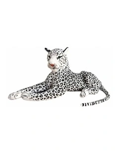Lying Snow Leopard Plush Toy 70cm Soft Stuffed Animal Decorative Toy