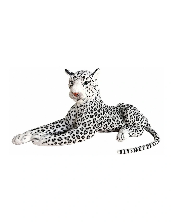 Lying Snow Leopard Plush Toy 70cm Soft Stuffed Animal Decorative Toy image 1