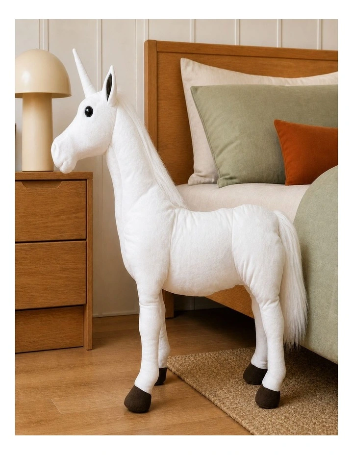 Standing Unicorn Plush Toy 78cm Soft Stuffed Animal Decorative Toy image 2
