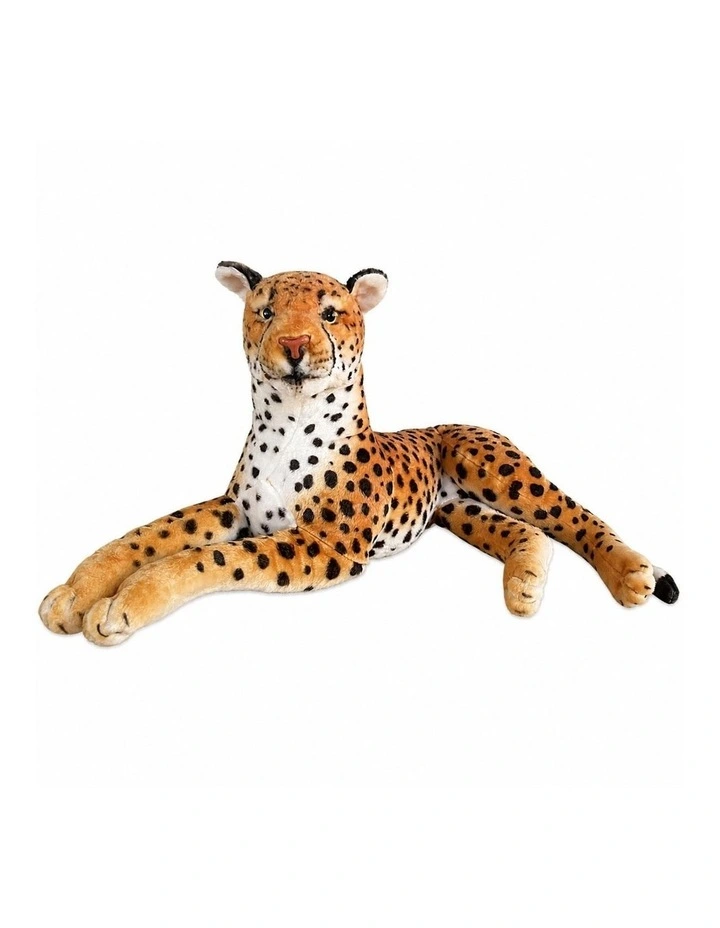Side Lying Cheetah Plush Toy 69cm Soft Stuffed Animal Decorative Toy image 2