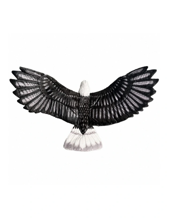 Flying Gray Eagle Plush Toy 146cm Soft Stuffed Bird Decorative Animal Toy image 2