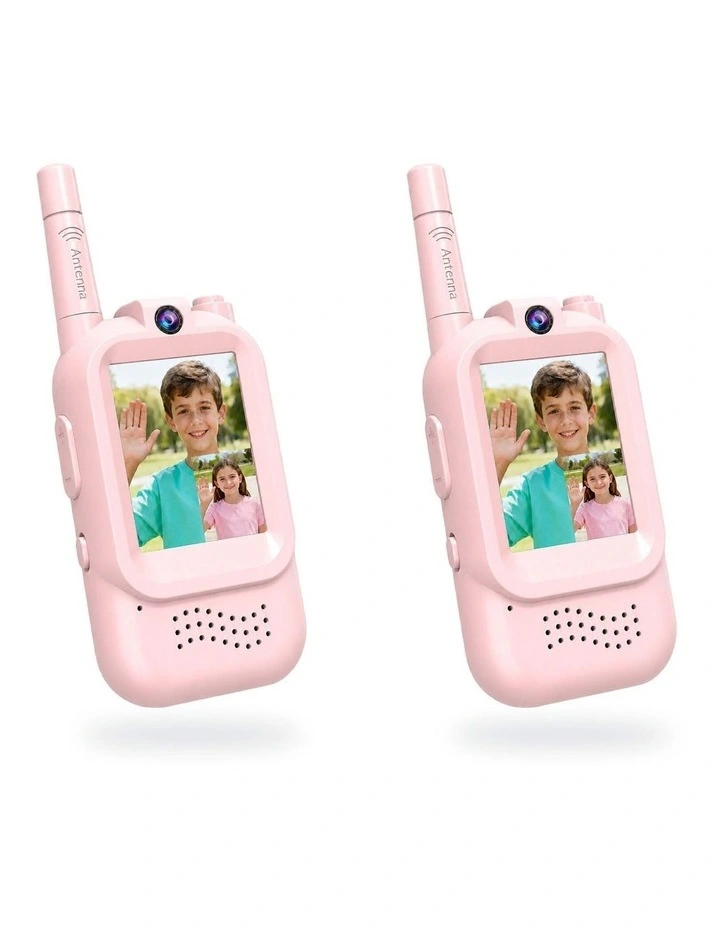 Kids Video Walkie-Talkie with Rechargeable Battery Pink image 1