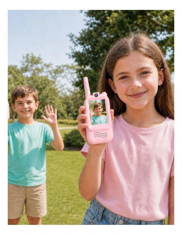 Kids Video Walkie-Talkie with Rechargeable Battery Pink image 3