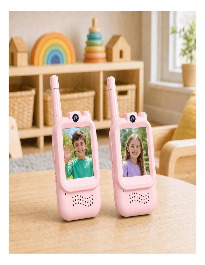 Kids Video Walkie-Talkie with Rechargeable Battery Pink image 6