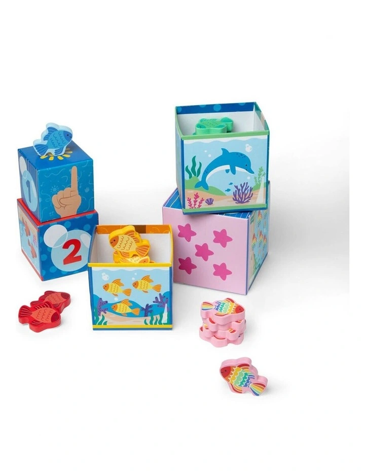 Melissa & Doug Ms. Rachel Nesting Tower Blocks Kids Toy Sort And Count 2y image 2