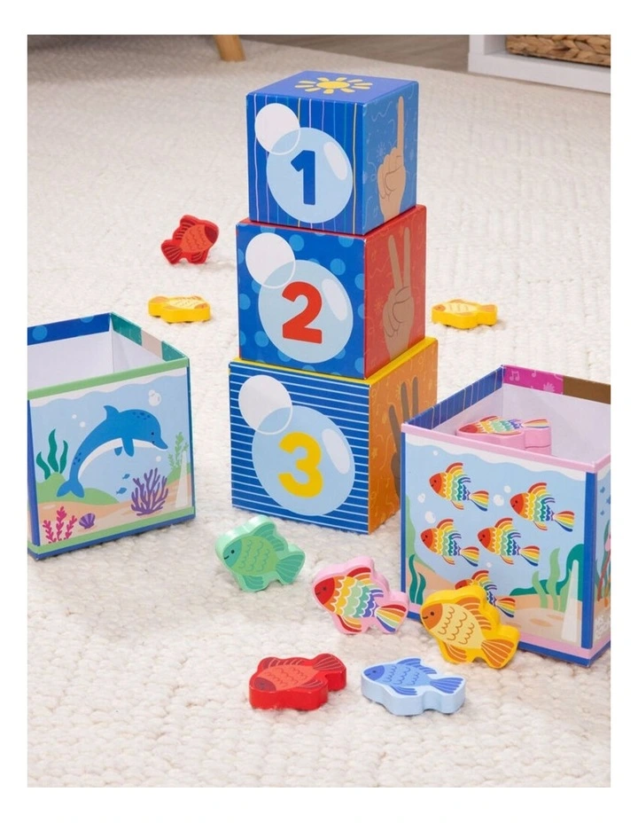 Melissa & Doug Ms. Rachel Nesting Tower Blocks Kids Toy Sort And Count 2y image 3