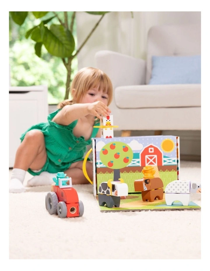 56pc Melissa & Doug Blockables Farm Wooden Blocks Kids Toy Set 2y image 6