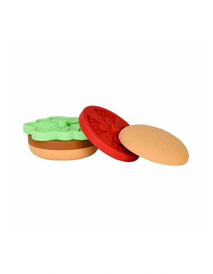 Annabel Trends Silicone Baby Stackable Play Toy Hamburger Shape 8x5.5cm image 2
