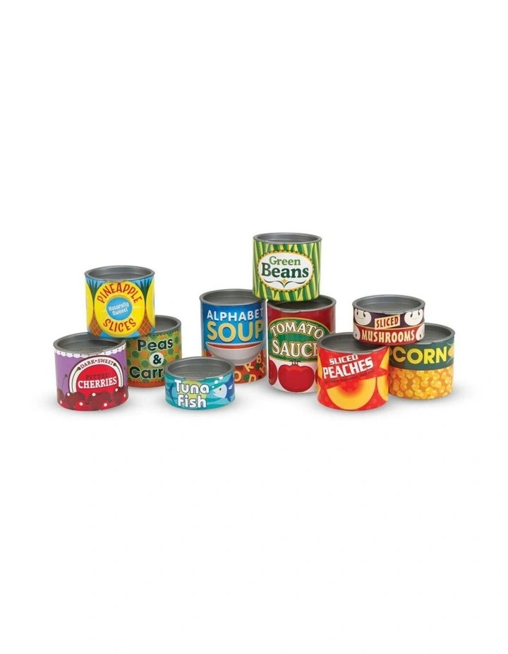 Melissa and Doug Grocery Cans Kids Toy Pretend Pantry 3y Plus Set for Imaginative Play image 3