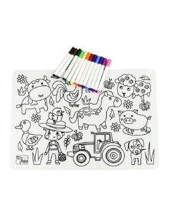 Koala Dream Reusable Silicone Drawing Mat Farm Animals Kids 3y 