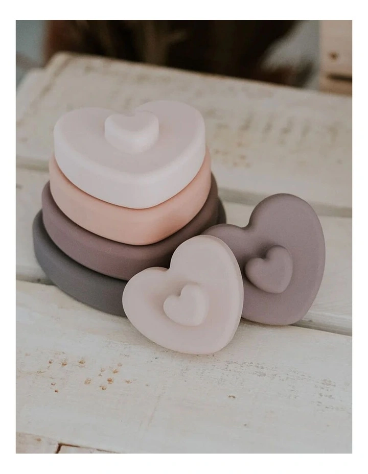 Annabel Trends Silicone Baby Stackable Play Toy Heart Shape 13x9.5cm image 4