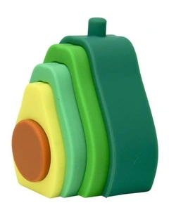 Annabel Trends Silicone Baby Stackable Play Toy Avocado Shape 13x9.5cm