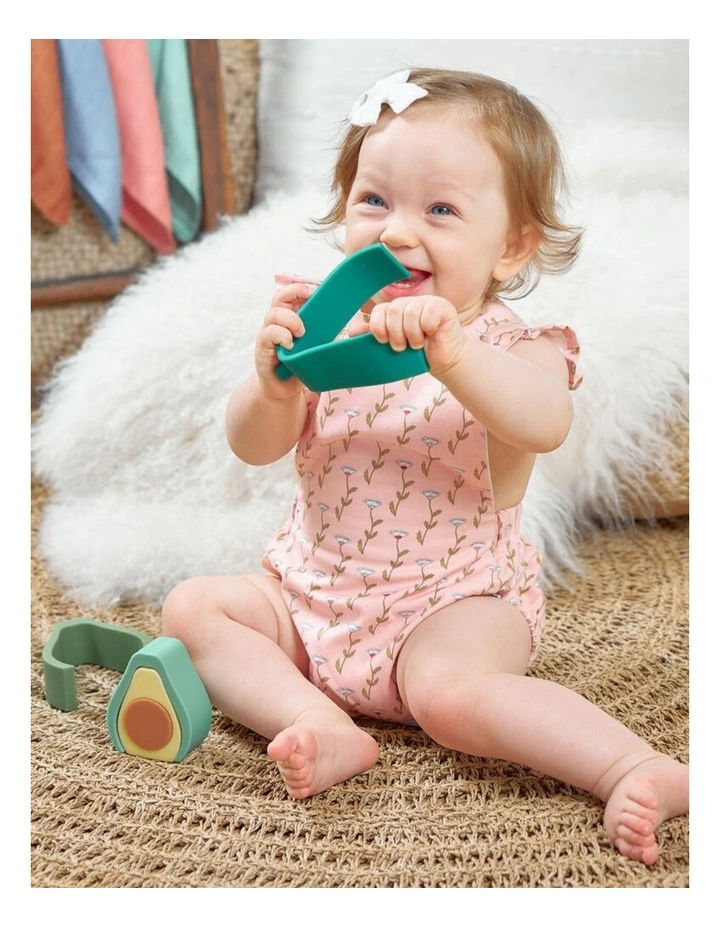 Annabel Trends Silicone Baby Stackable Play Toy Avocado Shape 13x9.5cm image 2
