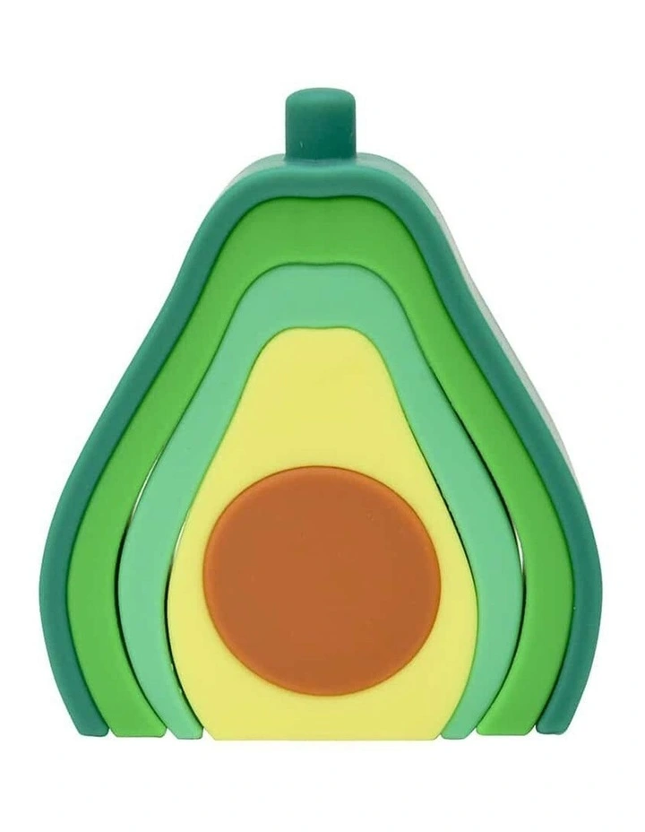 Annabel Trends Silicone Baby Stackable Play Toy Avocado Shape 13x9.5cm image 3