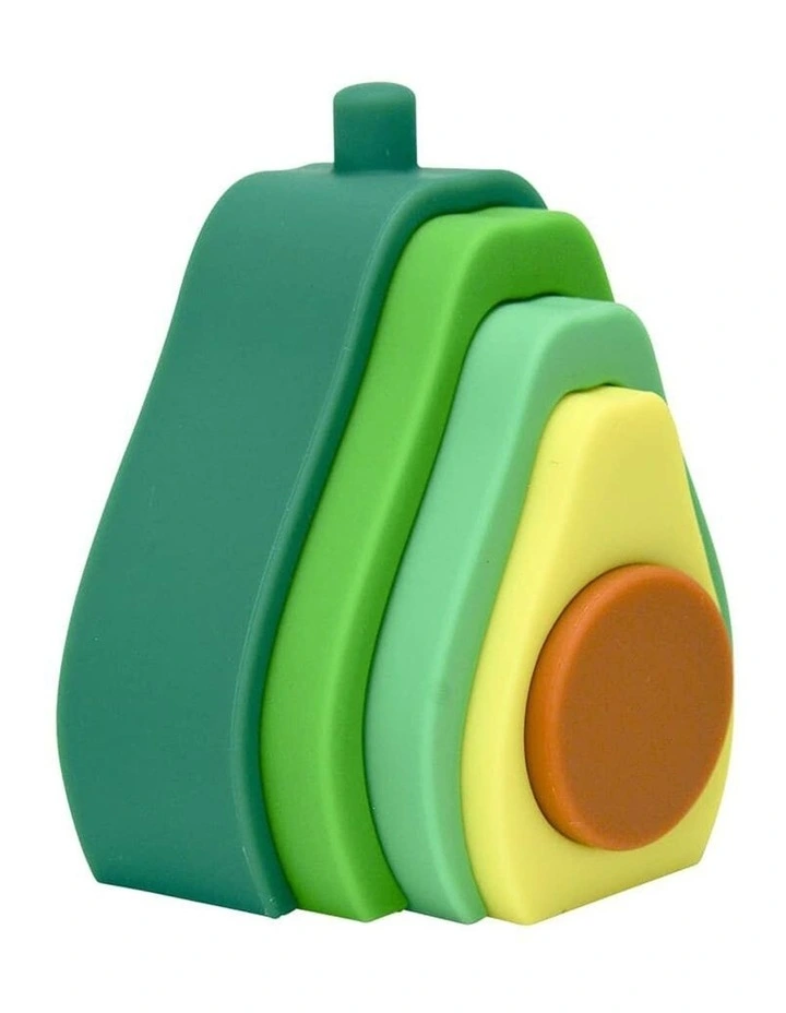 Annabel Trends Silicone Baby Stackable Play Toy Avocado Shape 13x9.5cm image 5