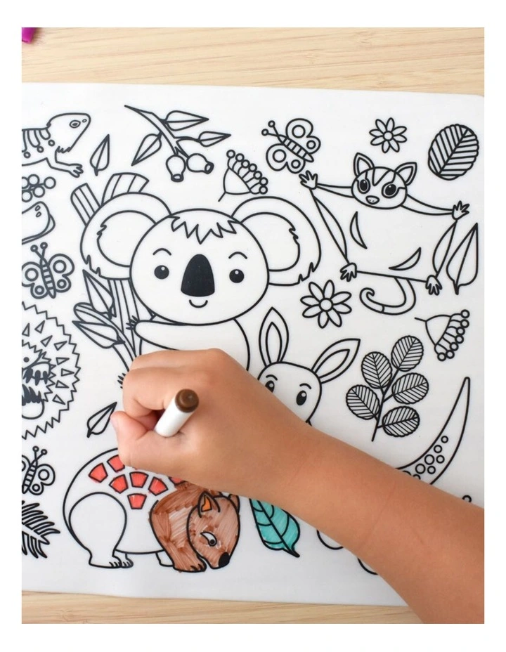 Koala Dream Reusable Silicone Drawing Mat Australian Animals Kids 3y image 2