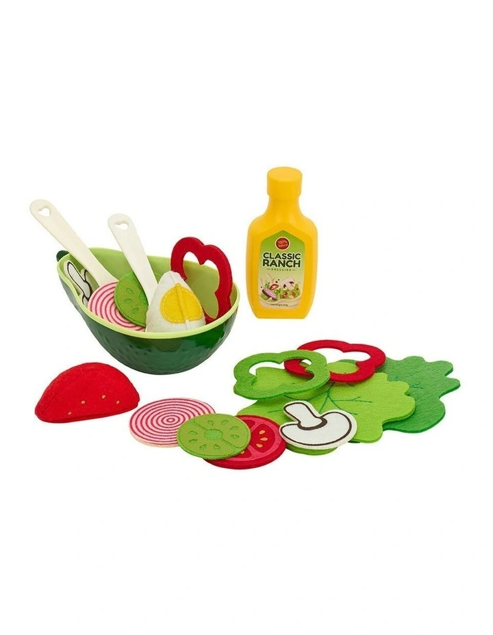 22pc Annabel Trends Fabric Play Kit Kids Toy Pretend Salad Bowl 3y image 1