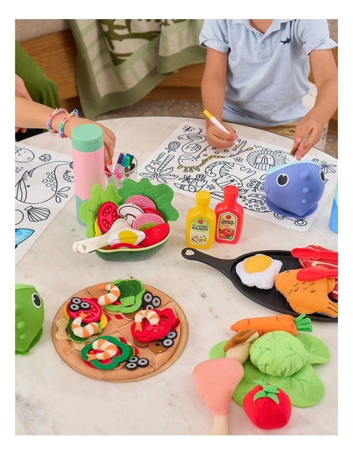 41pc Annabel Trends Fabric Play Kit Kids Toy Pretend Pizza 3y image 3