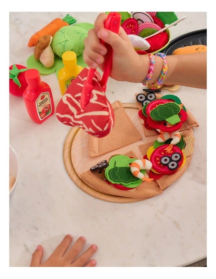 41pc Annabel Trends Fabric Play Kit Kids Toy Pretend Pizza 3y image 7