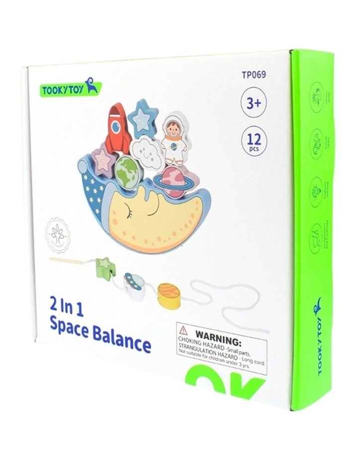 Tooky Toy 2 In 1 Space Balance & Lacing Set Kids Childrens Toy 3y image 4