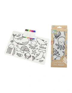 Koala Dream Reusable Silicone Drawing Mat-Sea Animals Game Fun 3Y 