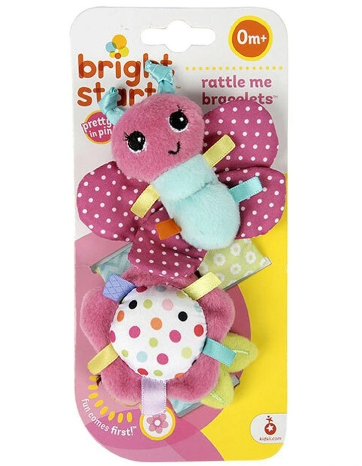 Bright Starts Rattle Me Bracelets With Crinkle Sounds For Baby 0m image 1