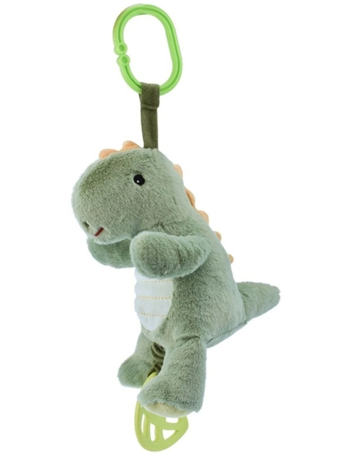 Koala Dream Snuggle Buddy Minty Dinosaur Jiggler Green With Squeaker Teether 0M  image 2
