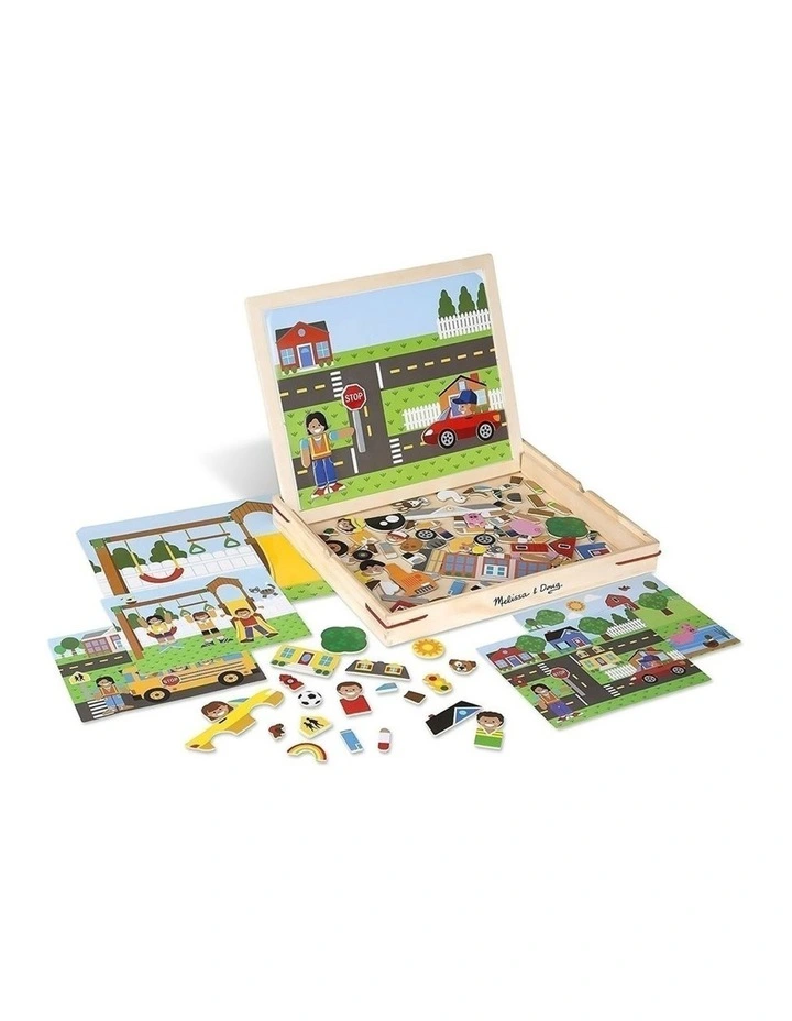 Melissa & Doug Wooden Magnetic Matching Picture Game Kids 3y image 1