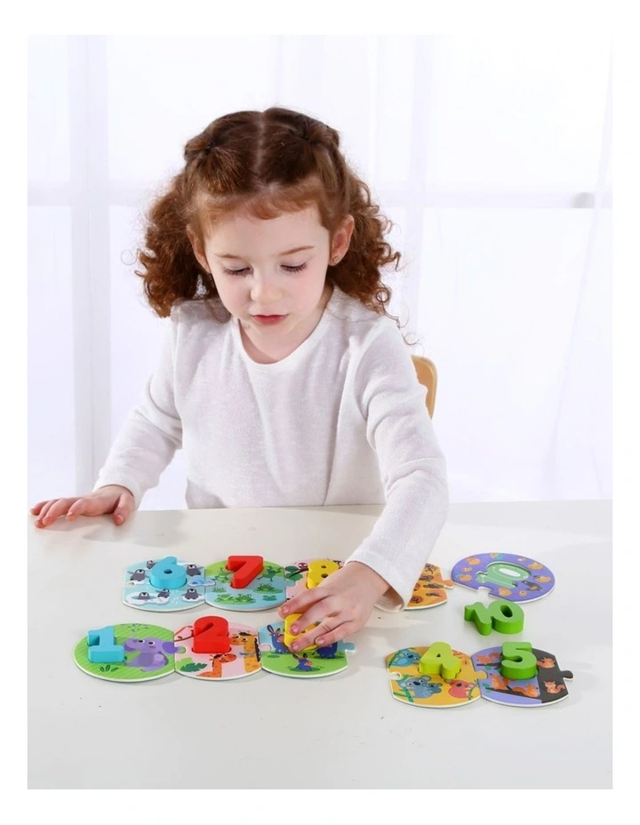 Tooky Toy Number Wooden Kids Learning Puzzle In Carry Box 3 Educational image 3