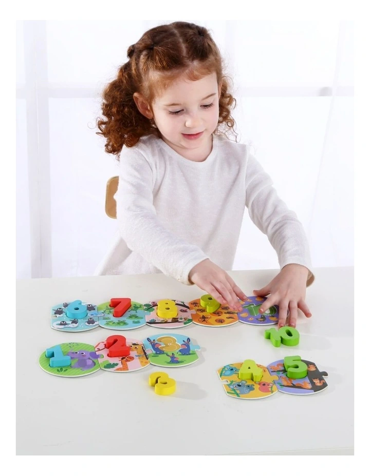 Tooky Toy Number Wooden Kids Learning Puzzle In Carry Box 3 Educational image 5