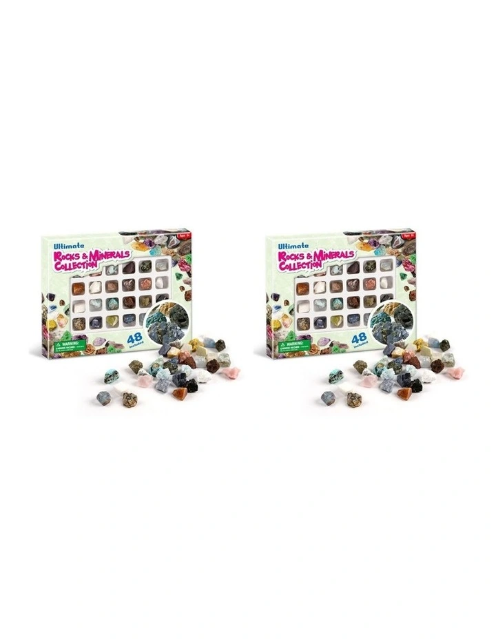 2x 48pc Kaper Kidz Ultimate Rocks & Minerals Collection Kids Toy 8y image 1