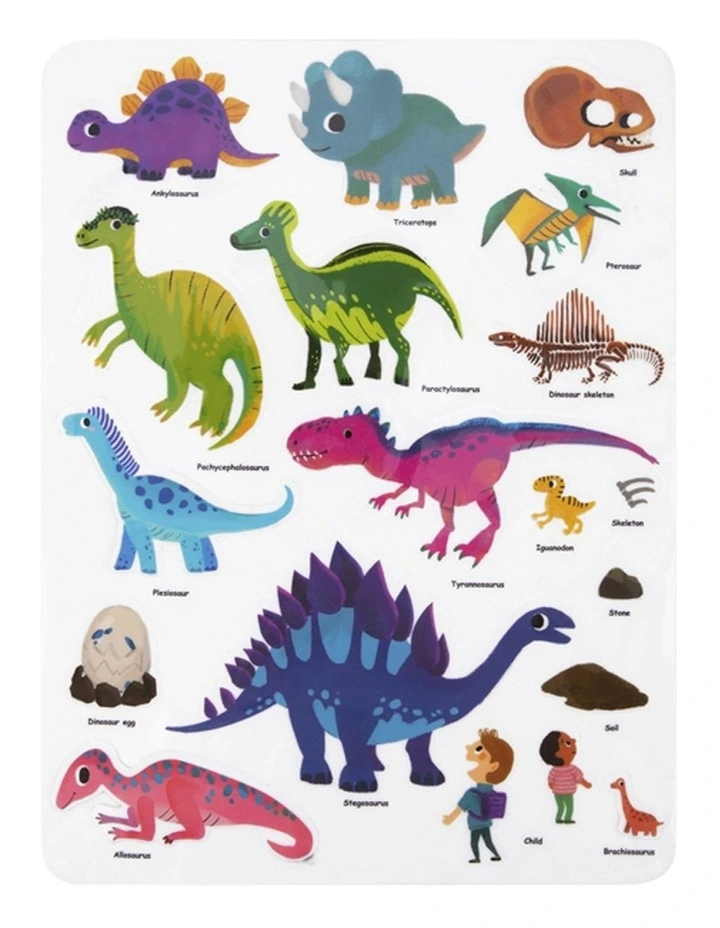 Tooky Toy Silicone Sticker Kids Activity Book Dinosaur Museum 19pcs 3 image 2